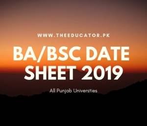 ba bsc supplementary date sheet 2019