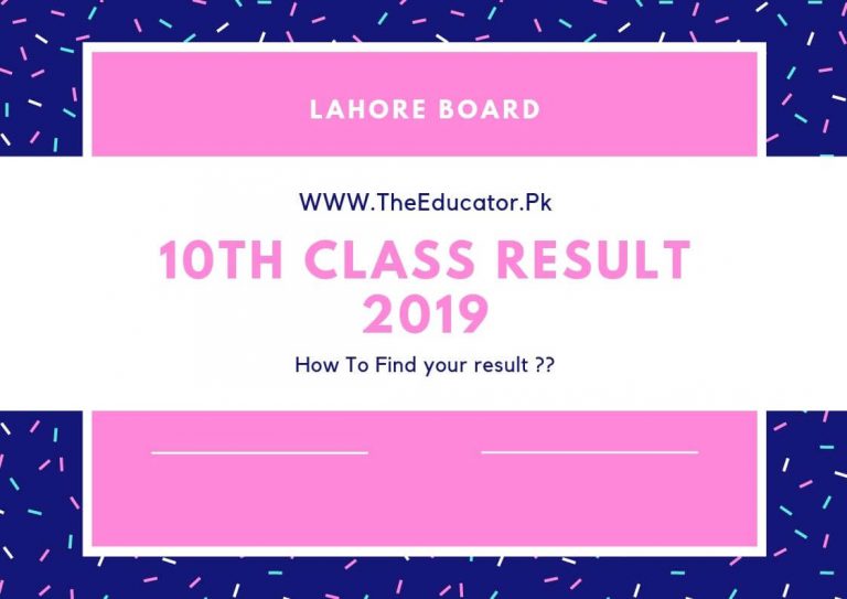10th Class Result 2019-Lahore Board