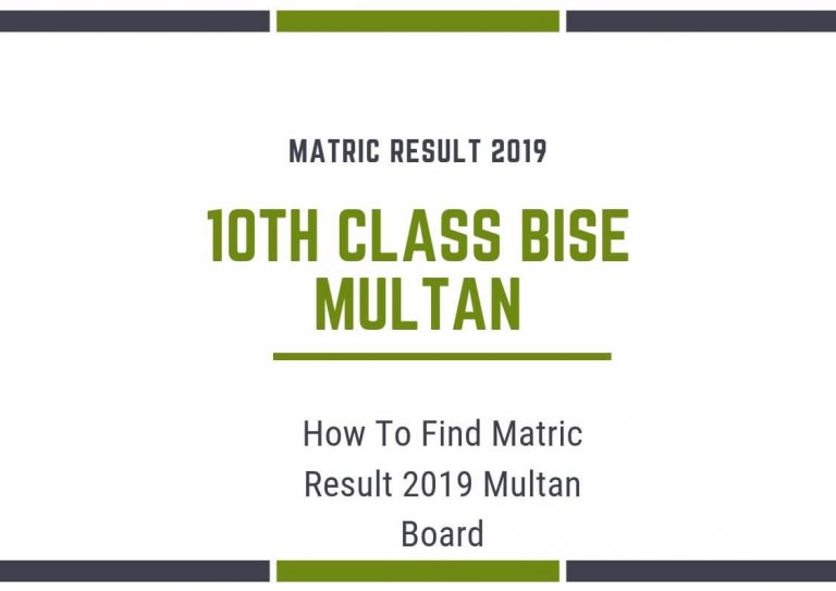 Matric Result 2019-10th Class Result Multan Board