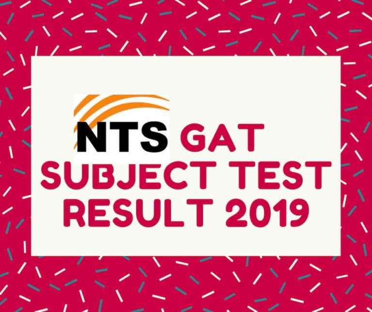 NTS GAT Result 2019-[GAT Subject Result]