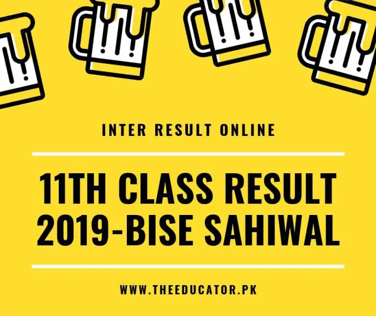11th Class 2023 Result BISE Sahiwal – Check by Name and Roll Number