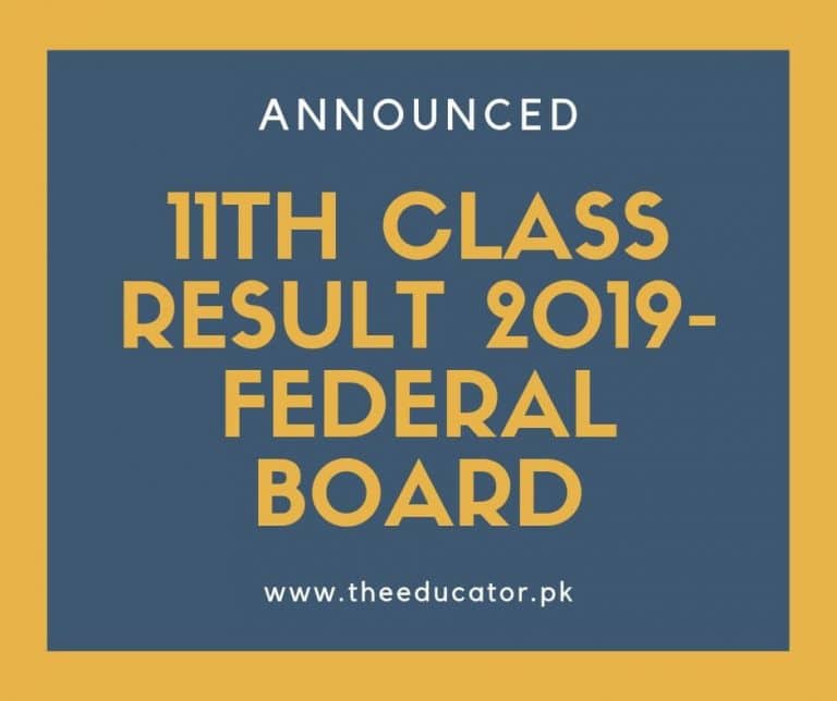 11th Class Result 2023 Federal Board – Check Supplementary Result