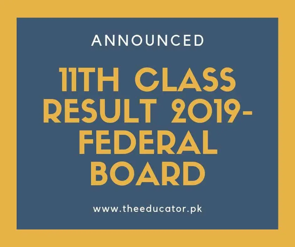 11th Class Result 2022 Federal Board