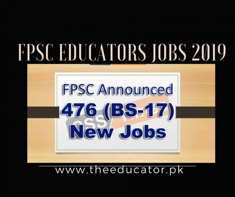 FPSC Teaching Jobs(BS-17 ) 2020-Secondary School Jobs