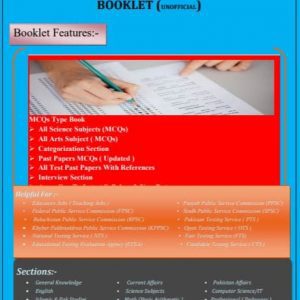 Topper mcqs booklet for all tests preparation