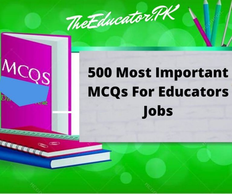 MCQs Preparation For Educators Jobs Test