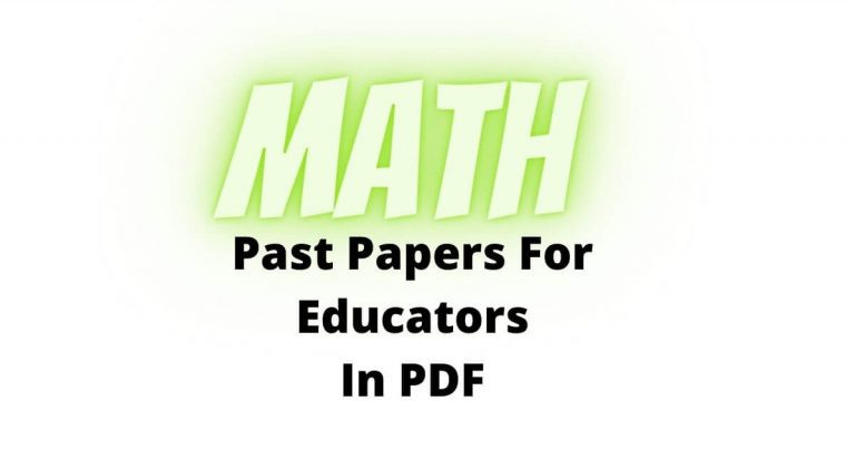 Math Past Papers For Jobs Test In PDF
