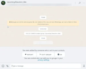 joined whatsapp group 