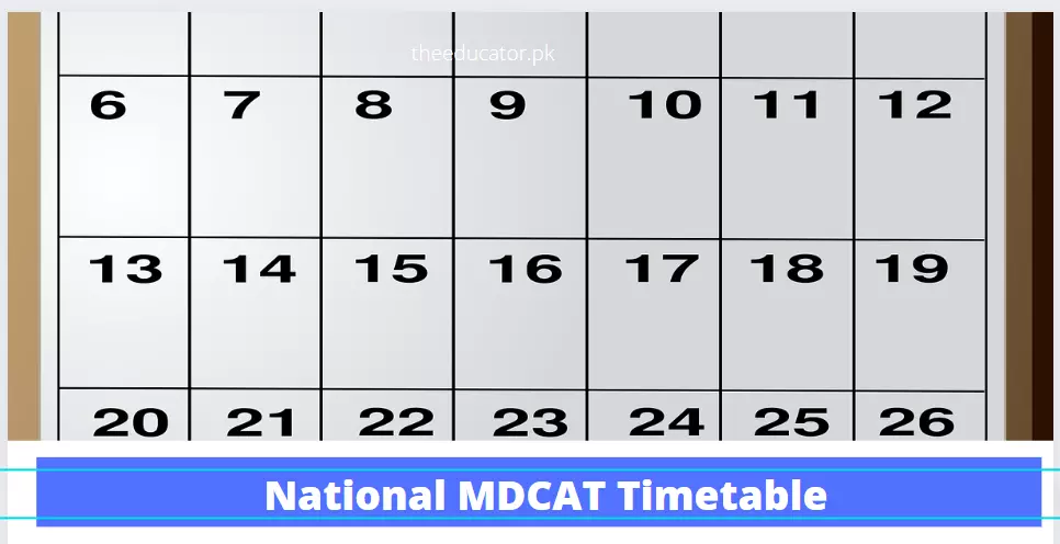 mdcat timetable 2022