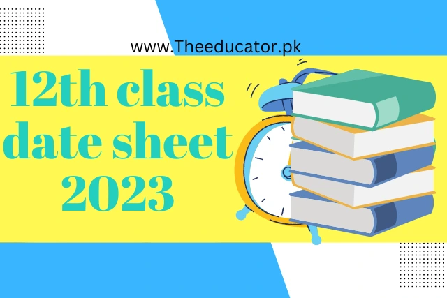 Date Sheet of 2nd year 2023 [All Punjab Boards]