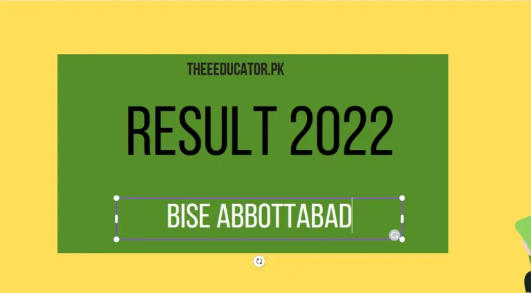 BISE Abbottabad 12 class result 2022- Check Result By Name & Roll No