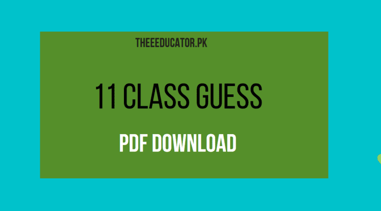 11 Class Guess Paper 2024 [All Boards]