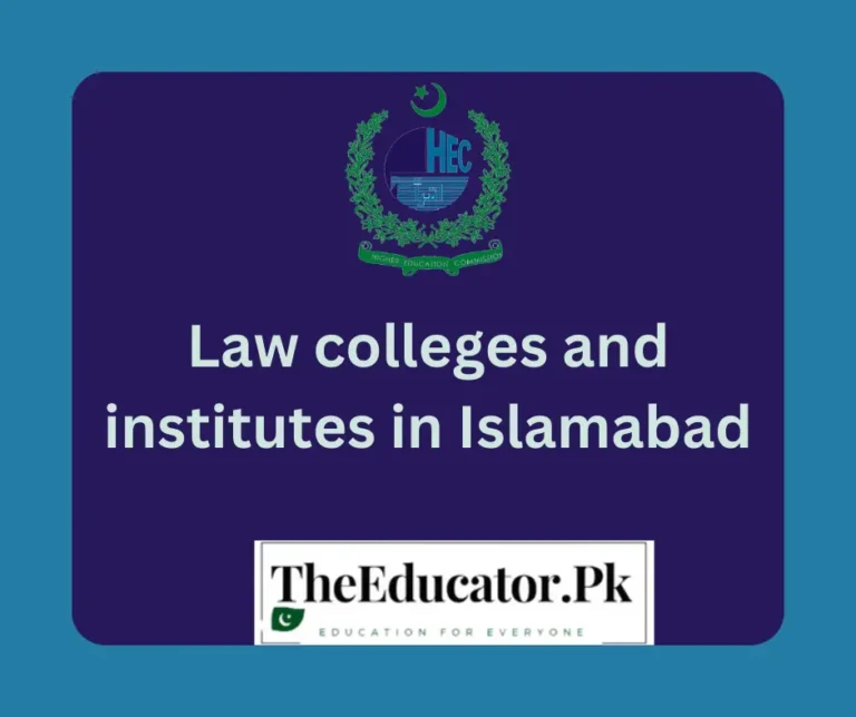 List of Law College in Islamabad [Admission 2023]