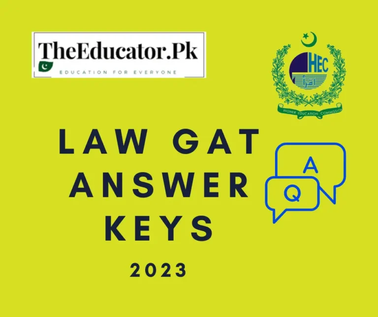 HEC Law GAT answer keys 2024
