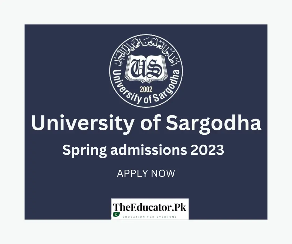 University of Sargodha Spring admissions