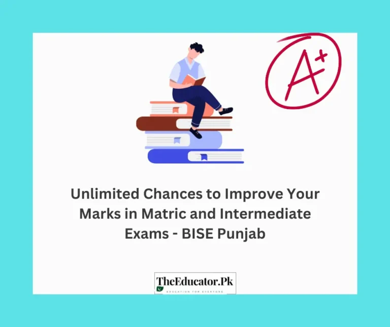 Unlimited Chances to Improve Your Marks in Matric and Intermediate Exams – BISE Punjab