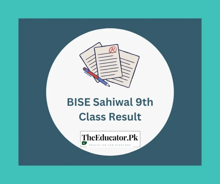 Sahiwal Board 9th Class Result 2023 – Check Official