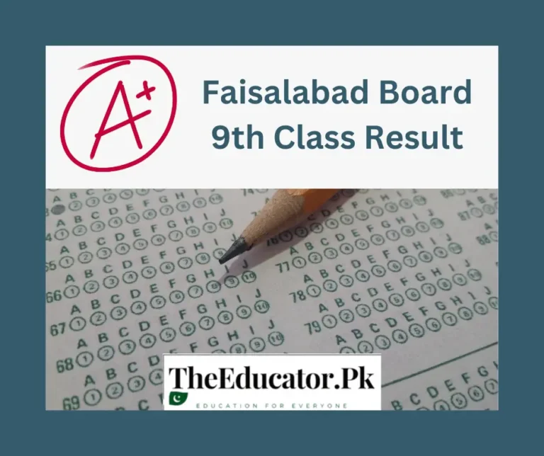 9th Class Result 2023 Faisalabad Board – Official Here