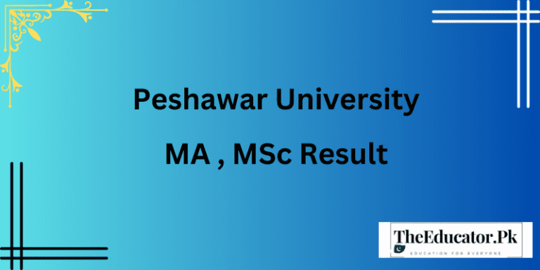 Peshawar University MA Result 2023 [Check Here]