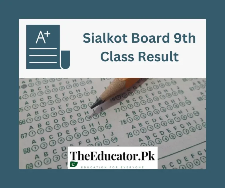 9th class result 2023 Sialkot Board