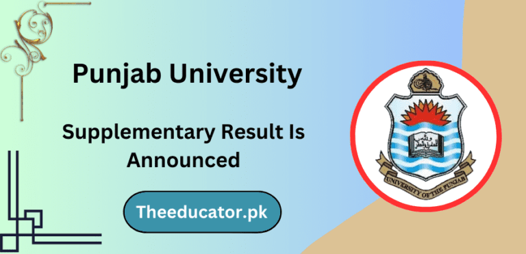 BA Part 1 Supplementary Result 2023 Punjab University Announced