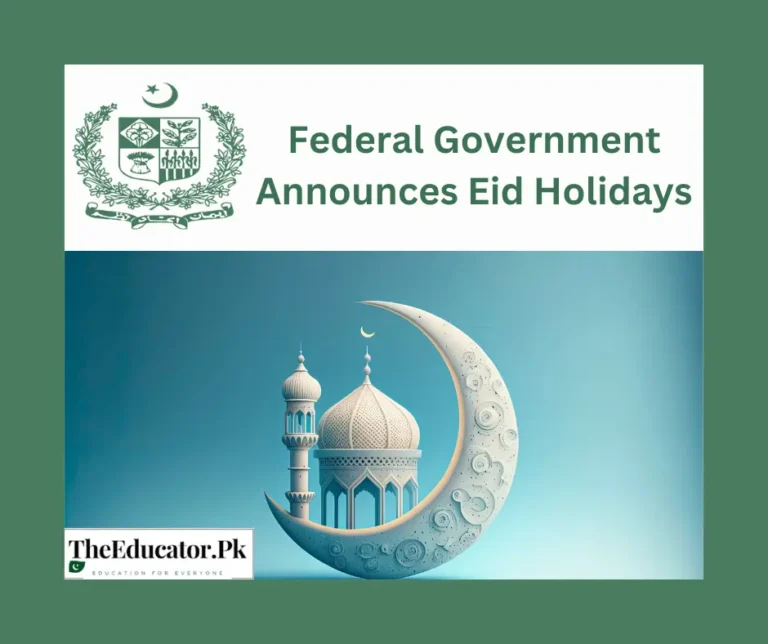 Federal Government Announces Eid Holidays