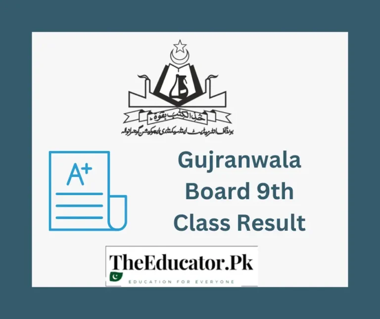 Gujranwala Board 9th Class Result 2023
