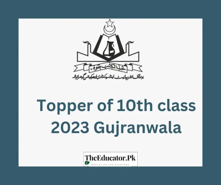 Toppers of 10th class 2024 Gujranwala [Position Holders]