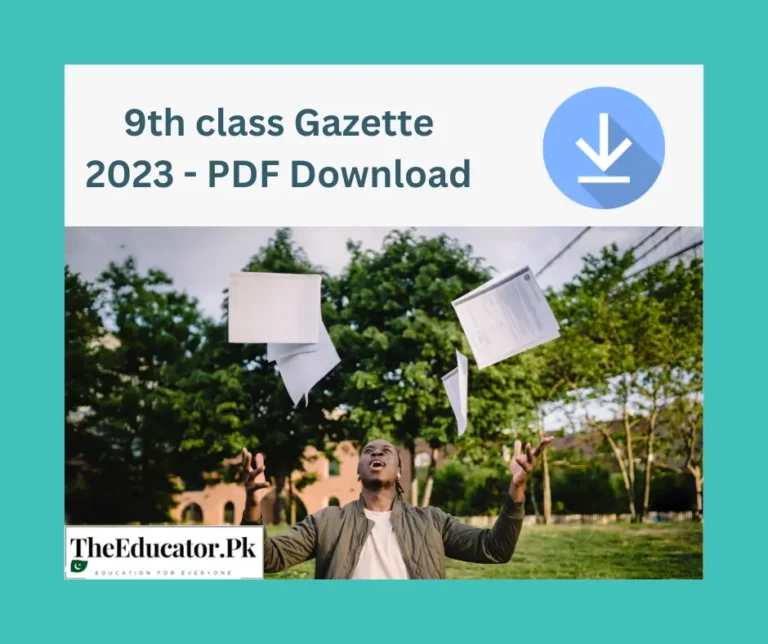 9th Class Result Gazette 2023