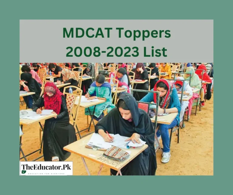 MDCAT Toppers List 2008-2023