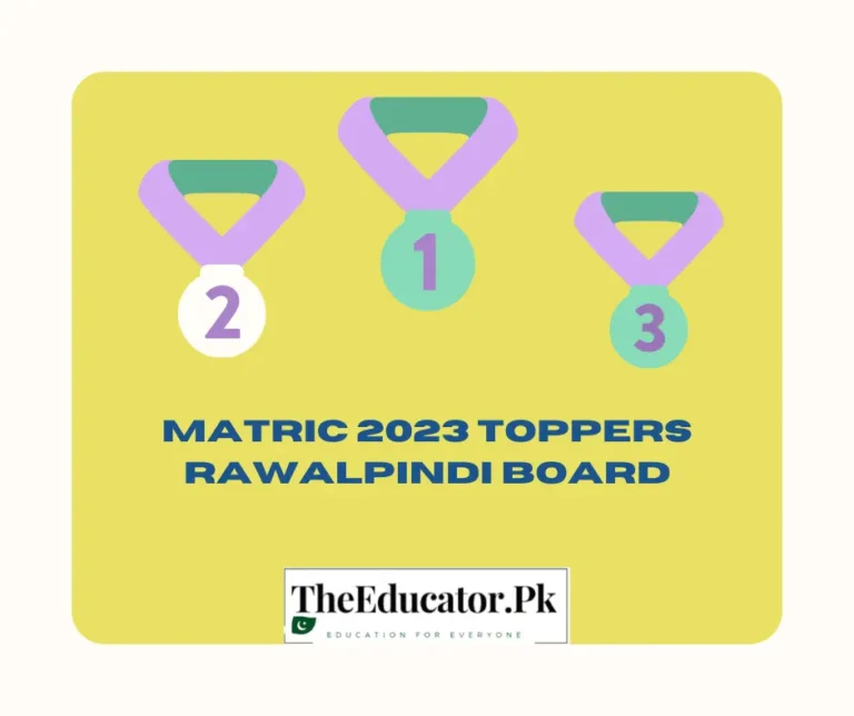 Matric 2023 toppers Rawalpindi board