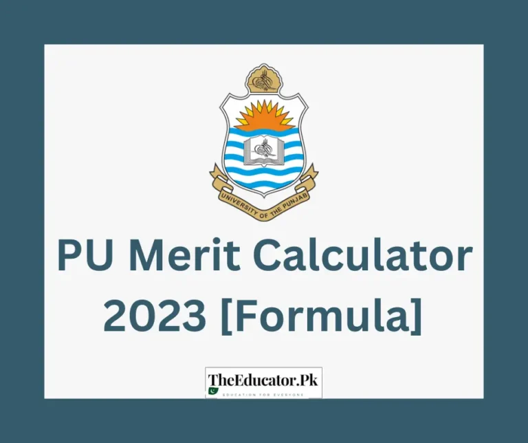 PU Merit Calculator 2023 [Formula]