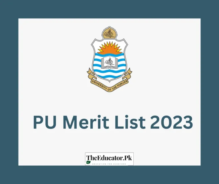 PU Merit List 2023