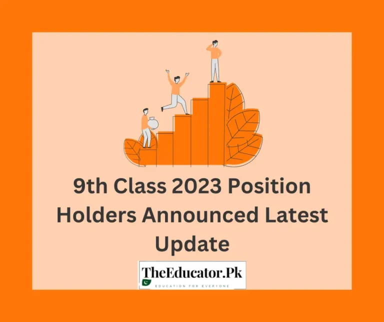 9th Class 2023 Position Holders Announced Latest Update