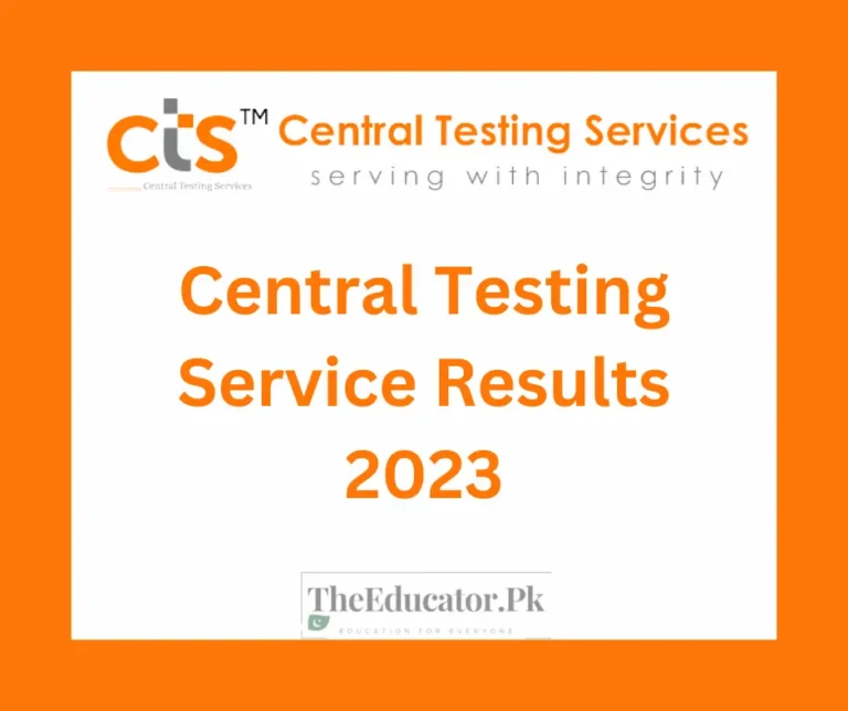 Central Testing Service Results 2023
