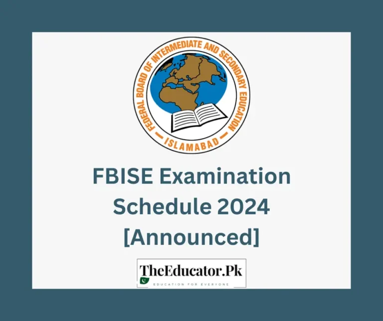 FBISE Examination Schedule 2024 [Announced]