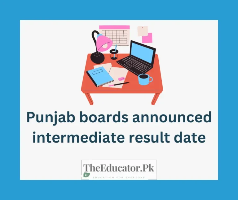 Punjab Boards Announced Intermediate Result Date