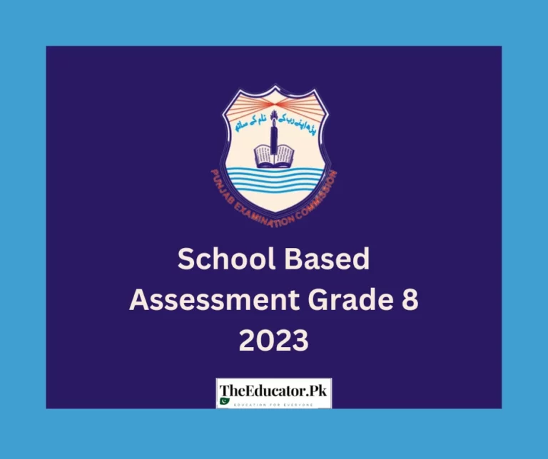 School Based Assessment Grade 8 2023