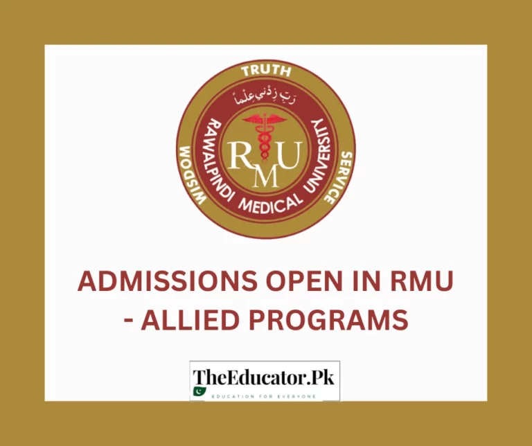 Admissions open in RMU – Allied Programs