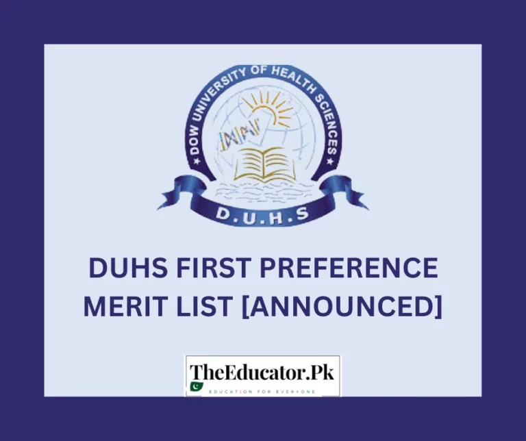 DUHS first preference merit list [Announced]