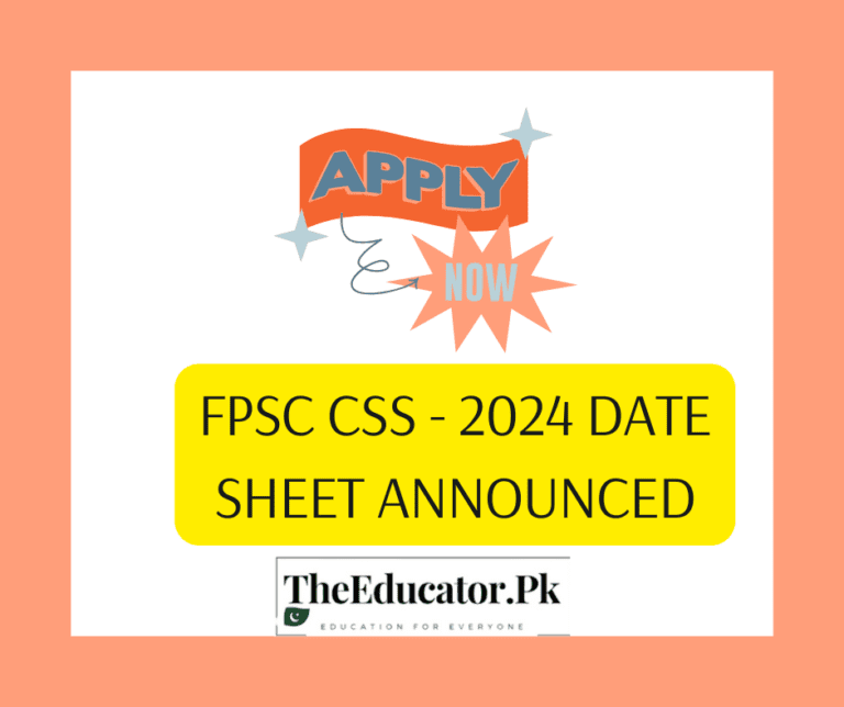 FPSC CSS – 2024 Date Sheet Announced